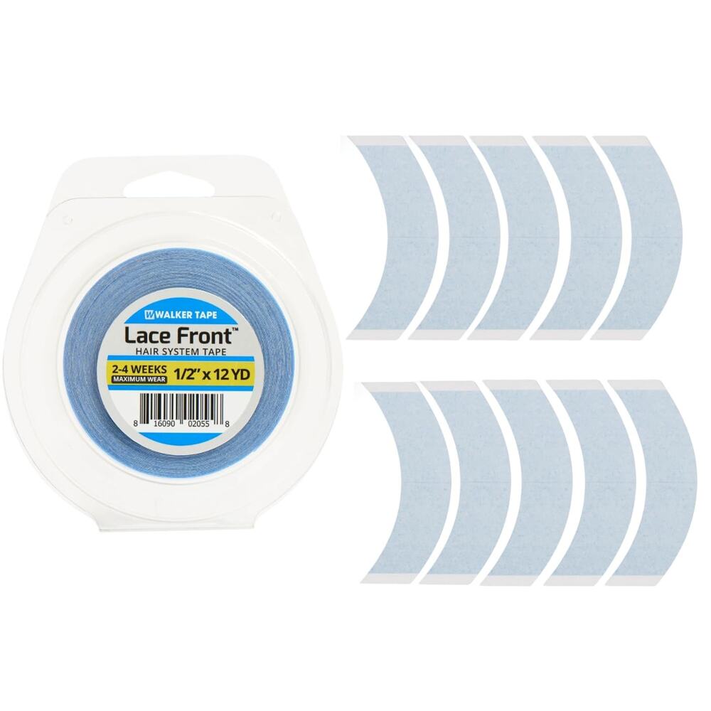 Walker Tape Lace Front Wig Blue Support Tape 1/2" x 12yd Double Sided Tape Roll